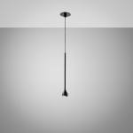 SOSPENSIONE URSULA SP/I LED 5W 255LM 3000K ALLUMINIO NERO SATINATO ROSONE DA INCASSO