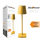 LAMPADA DA TAVOLO LED 3.5W 270LM 3000K DIMMERABILE A BATTERIE GIALLA JY-Y JOYCE