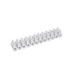 Morsettiera bianc 12poli 6A-6 mm2 forma a U 380V stecca10pz