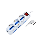 Multipresa 9 pos bipasso + bipasso/schuko spina16A +interr.