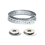 BANDELLA PER FISSAGGIO TUBAZIONI A MURO E PAVIMENTO ZINCATA BPD12D 12X0,8