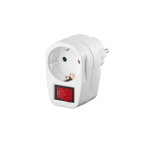 Adattatore con Presa Schuko CEE 7/4 con Interruttore Bianco