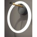 LAMPADA DA PARETE DI DESIGN ULAOP LED DIMMER 10W 3000K NERO ORO MARCHETTI