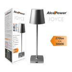 LAMPADA DA TAVOLO LED 3.5W 270LM 3000K DIMMERABILE A BATTERIE ARGENTO JY-SV JOYCE