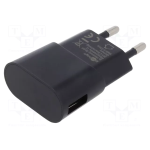 CARICATORE USB 1A 5W NERO ALIMENTATORE USB COMPATTO CON USB - A