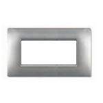 PLACCA SERIE MY LIFE Q 4 POSTI FRUTTI MODULI CROMO