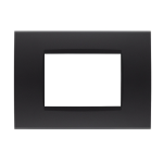 PLACCA SOFT TOUCH ART-T1 3 POSTI NERA COMPATIBILE BTICINO LIVING