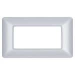 PLACCA 4 POSTI ARGENTO COMPATIBILE MATIX TECNOPOLIMERO