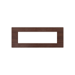 PLACCA SOFT TOUCH 7 POSTI SPAZZOLATO CILIEGIO COMPATIBILE BTICINO LIVING