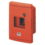 CENTRALINO PER INCASSO STAGNO PER EMERGENZA - 4 MODULI - GUIDA EN50022 - ROSSO RAL 3000