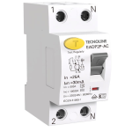 INTERRUTTORE DIFFERENZIALE PURO 2P 25A 30mA Tipo AC 10KA