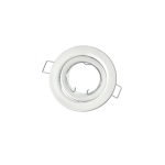 GHIERA ORIENTABILE DA INCASSO IN METALLO PER LAMPADE GU10 COLORE BIANCO DIAMETRO 98MM