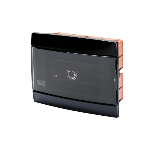 CENTRALINO QUADRO ELETTRICO 12 MODULI DA INCASSO NERO IP40 