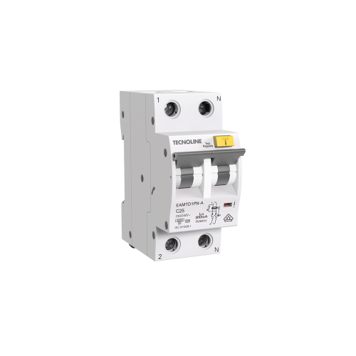 INTERRUTTORE MAGNETOTERMICO DIFFERENZIALE 1P + N 25A 300mA Tipo A 6KA