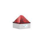 5 LUG LUCE FLASH COMPATTA, 24 V CC, IP66. CORPO CUBO ROSSO RAL 3000. CERTIFICATA EN 54.23