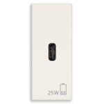 Alimentatore USB C 5V 5A 25W BIANCO SERIE VIMAR LINEA