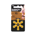 BATTERIE PER APPARECCHI ACUSTICI DURACELL DA10 N10 6PZ 1,4V 90MA