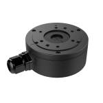 Junction box for VESTA Advanced Video dome or bullet cameras. Made of aluminum alloy. Black finish. Rugged and lightweight design for professional indoor or outdoor installation.