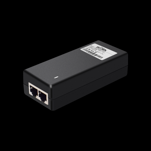 Iniettore/splitter PoE. 1 porta RJ45 PoE 100/1000 Mbps, 1 porta Ethernet 100/1000 Mbps. Conforme a 802.3af/at/bt. Facile installazione. Installabile a superficie e a parete.