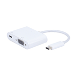 CONVERTITORE USB 3.1 TIPO C A VGA 4K + PRESA TIPO C