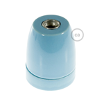 PORTALAMPADA PORCELLANA AZZURRO