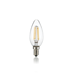 LAMPADINA E14 4W  OLIVA FILAMENTO LED VETRO TRASP LUCE NATURALE 4000K 450LM