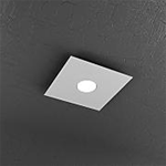 PLAFONIERA TP-AREA 1127 PL1 GX53 LED 25X25 METALLO LAMPADA SOFFITTO PARETE QUADRATA MODERNA BIANCA