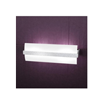 APPLIQUE FOGLIA ARGENTO CON PARALUME IN VETRO 2 X E27