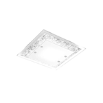 FINE SERIE - TRAY PLAFONIERA 45 CM. 2 LUCI FOGLIA ARGENTO