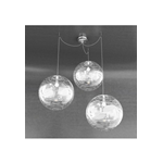 FINE SERIE - MOON SOSPENSIONE 3 LUCI D.30 CM. VETRO BIANCO