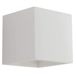 APPLIQUE IN GESSO CUBO COLORE BIANCO LAMPADA G9 115 X 115 X 115MM