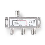 Satellite Splitter | 5-2400 MHz | 10.0 dB | Numero di ingressi: 1 | Numero di uscite: 2 | Impedenza: 75 Ohm | Zinc | Argento