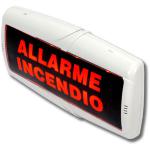 Targa ottico acustica monofacciale EN54-3 e EN54-23 24Vcc con sincronismo.