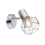 LAMPADA DA PARETE APPLIQUE XARA I ORIENTABILE METALLO CROMATO E VETRO 1X E14 230V