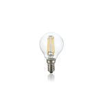 LAMPADINA FILAMENTO LED - E14 - SFERA - 4W 520LM 4000K - VETRO TRASPARENTE