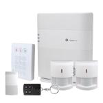 Kit VESTA composto da:. 1x Ethernet centrale IP + sicurezza 2G VESTA-046 (HSGW-G8-2G-F1-ZW) di 160 zone via radio, grado 2. 1x tastiera con lettore di prossimità VESTA-012 (KPT-39N-F1). 2x rilevatori PIR via radio VESTA-009 (IR-29SL-F1) con grado 2. 1x co