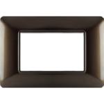 PLACCA 3 POSTI COMPATIBILE MATIX BRONZO TECNOPOLIMERO