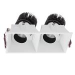 XARGO FARETTI DA INCASSO ORIENTABILI IP20 2x10W CON LED COB 4000K NERO