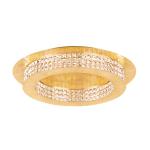 PLAFONIERA PRINCIPE 44,8W LED 3000K 5320LM METALLO CROMATO CRISTALLO CHIARO DIMMER Ø70 x H12