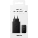 CARICABATTERIA DA RETE SAMSUNG SUPER FAST CHARGING 65W EP-T6530NBEGEU 2 PORTE USB-C/1 PORTA USB-A BLACK