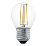 LAMPADINA LED E27 4W 2700K TRASPARENTE A FILAMENTO 350 LUMEN Ø4.5 7.5