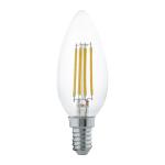 LAMPADINA LED E14 4W CANDELA 2700K TRASPARENTE A FILAMENTO 350 LUMEN Ø3.5 9.8