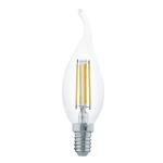 LAMPADINA LED E14 4W COLPO DI VENTE 2700K TRASPARENTE A FILAMENTO 350 LUMEN Ø3.5 12