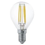 LAMPADINA LED E14 4W MINI GLOBO 2700K TRASPARENTE A FILAMENTO 350 LUMEN Ø4.5 7.7