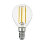 LAMPADINA LED E14 4,5W MINI GLOBO 2700K TRASPARENTE A FILAMENTO 470 LUMEN Ø4.5 7.7