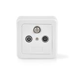 SWBX100WT SCATOLA DA PARETE SOVRAPPOSTA PER USCITE VIDEO TV DDT E SAT