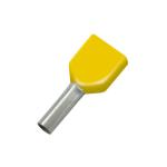 PUNTALE TERMINALE DOPPIO TWIN 2 X 6.0/N GIALLO