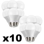 KIT 10 LAMPADINE LED A70 E27 15W LUCE CALDA 3000K 1200LM 25000H OPTONICA