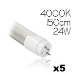 KIT 5 TUBI LED 150CM 24W LUCE NATURALE 4000K 120W 1600LM 220V DIGITAL LINE
