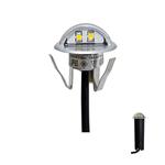 PUNTO LUCE LED SEGNA PASSO IP65 12V 1W 90° LUCE FREDDA 6500K 35MM ZINCO 17LM